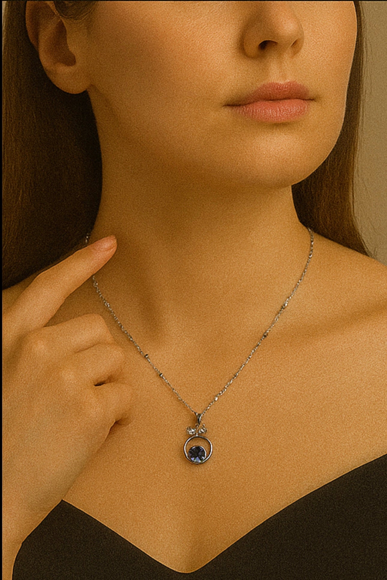 Noireluxe Charm Necklace - Eclipsed Elegance