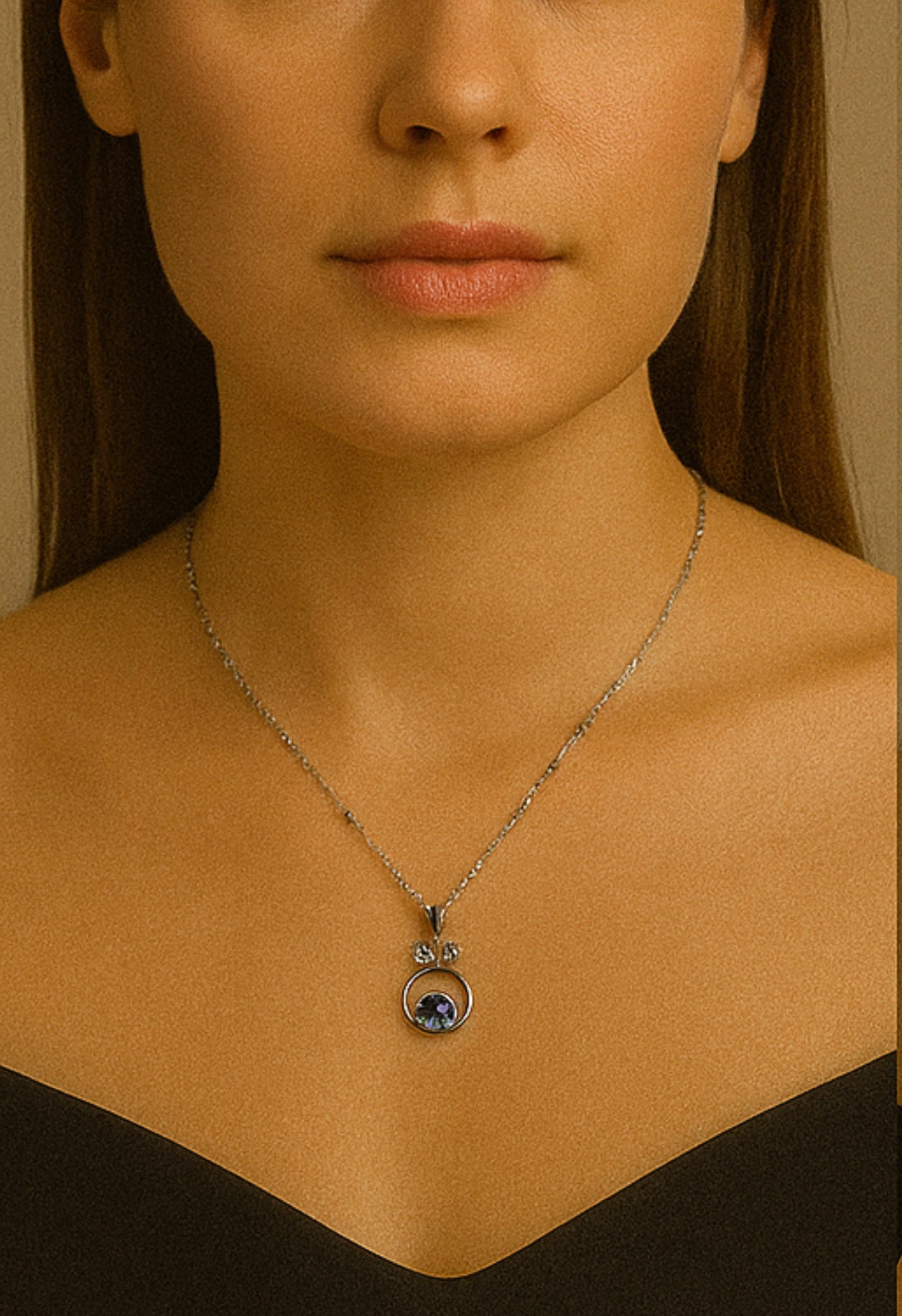 Noireluxe Charm Necklace - Eclipsed Elegance