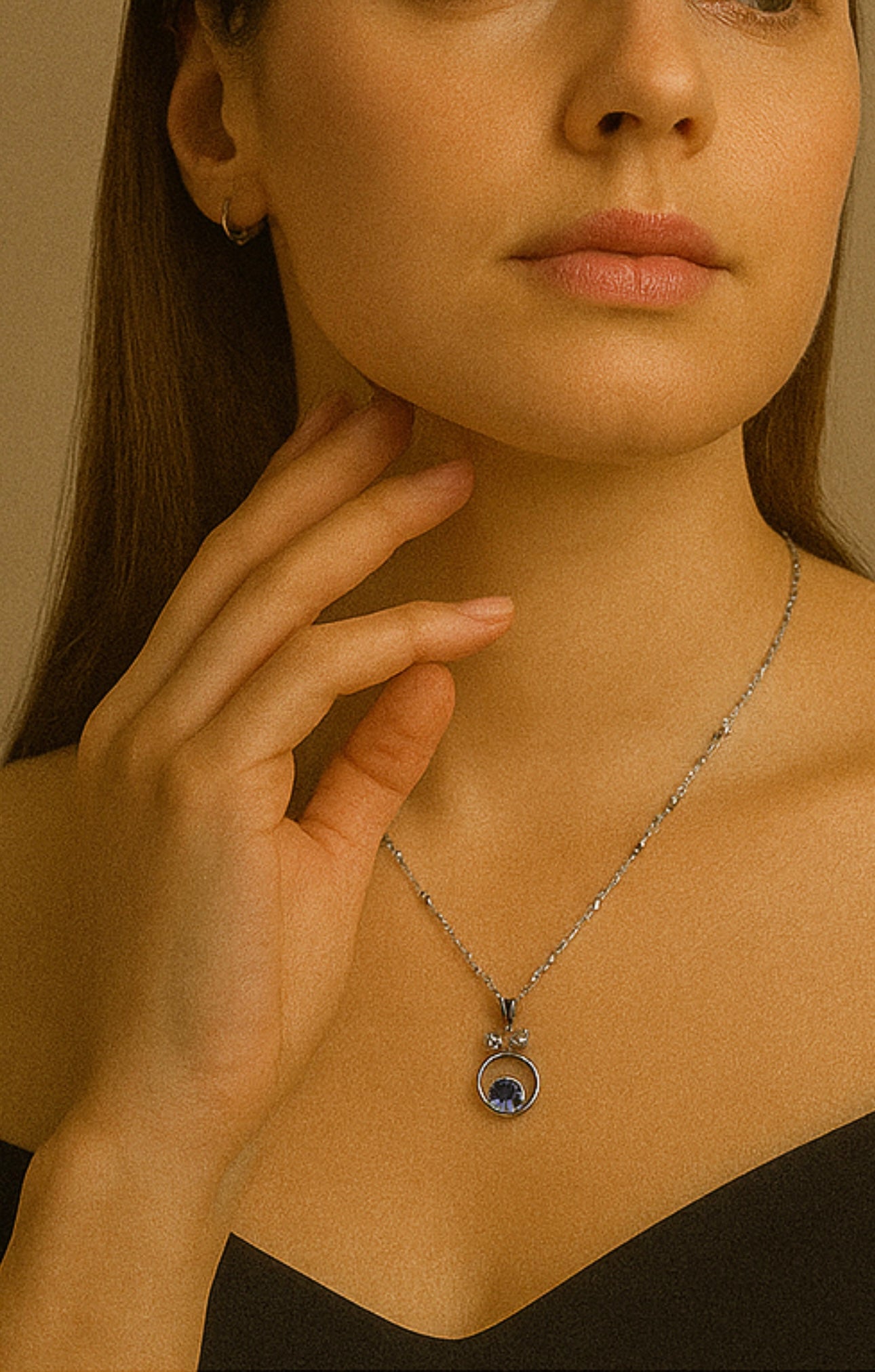 Noireluxe Charm Necklace - Eclipsed Elegance