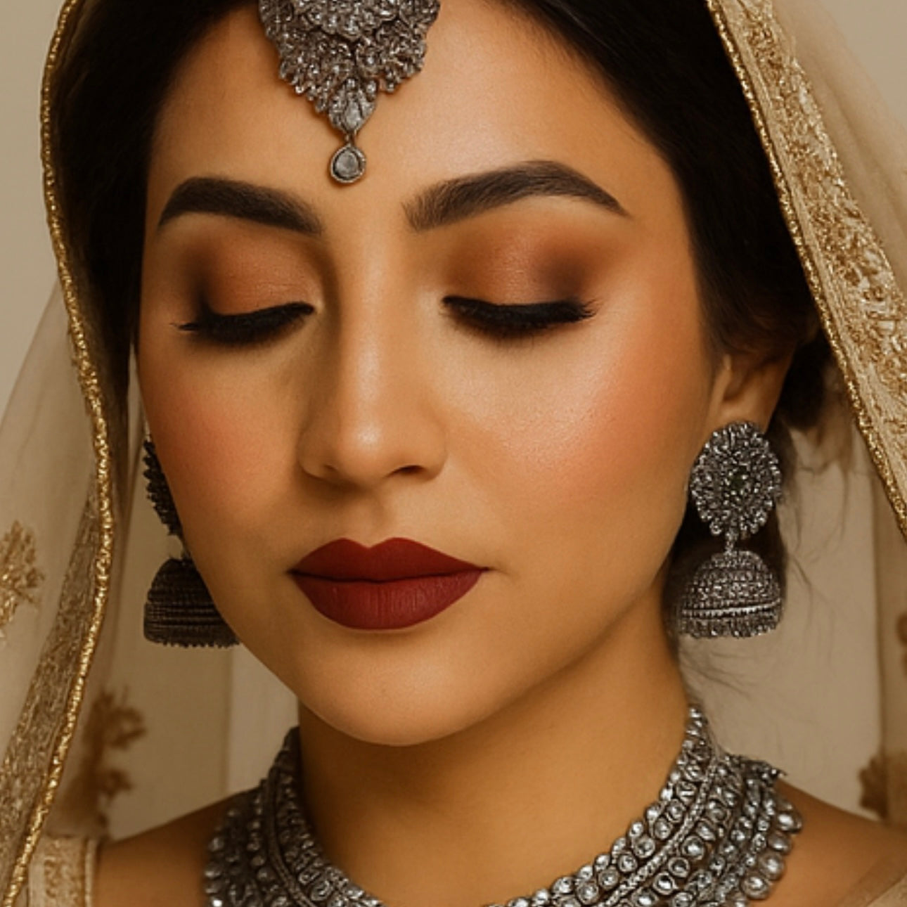 Noctura – Midnight Bloom Jhumkas